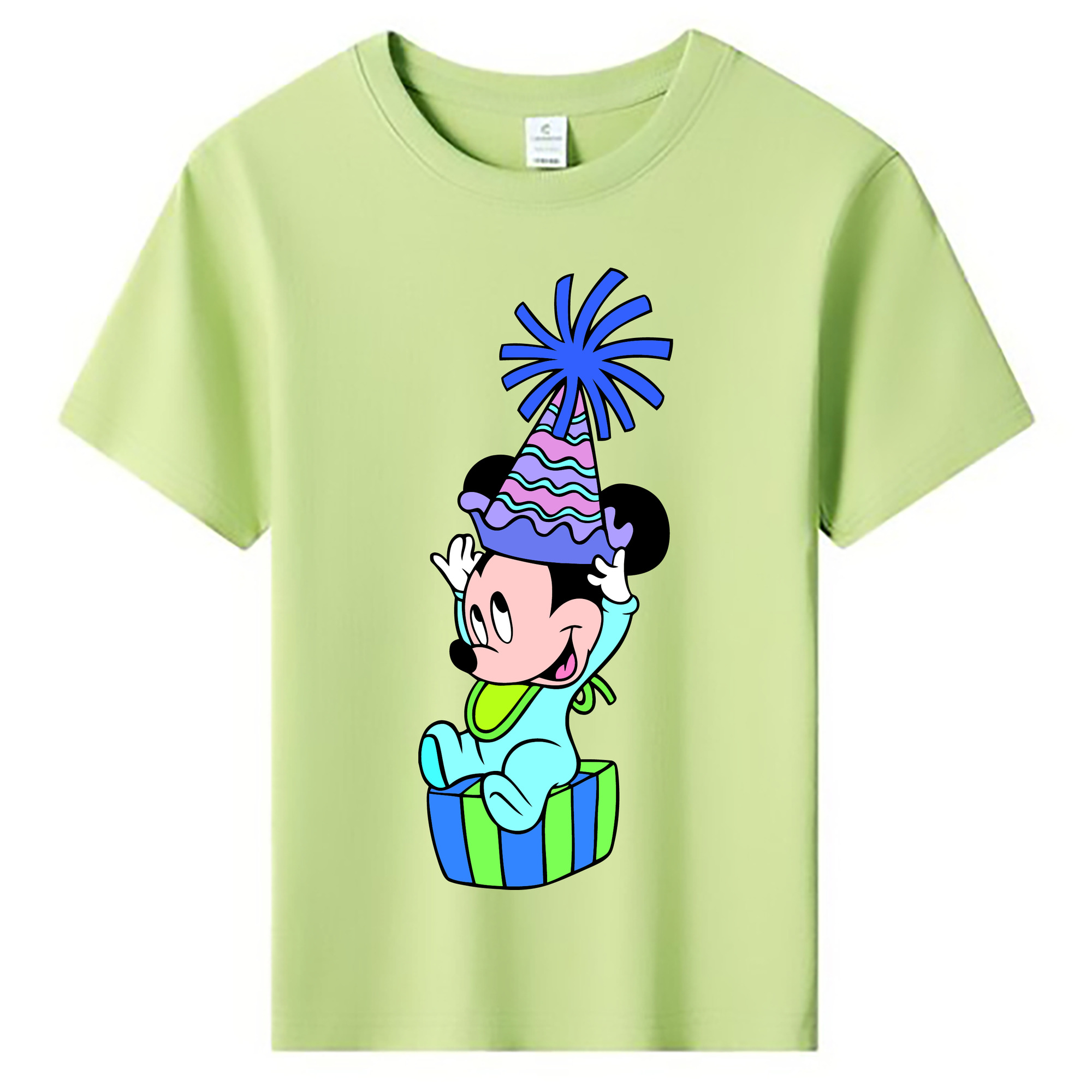 ミッキーマウス Mickey Mouse 綿100％キッズTシャツ（フロントプリント）